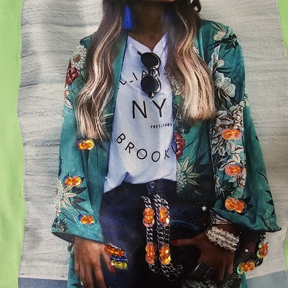 KO.KO. AILIS Brooklyn NYC Women's T-Shirt w Silk Screen Photo & Sequins 3X - Picture 7 of 9